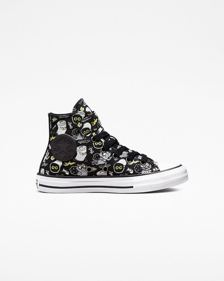 Zapatillas Altas Converse Chuck Taylor All Star Easy-On Raccoons Niño Negras Gris | PE 2W0574